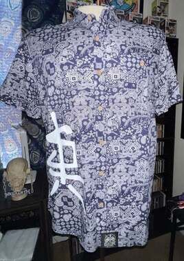 Electric Gypsy Suicidal Tendencies Paisley Bandana Short Sleeve Button-Down Shir
